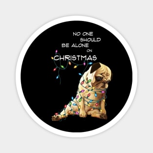 Pug lovers christmas time Magnet